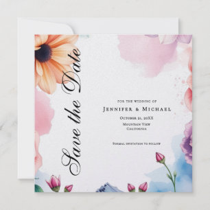 Blumige professionelle minimalistische moderne Sch Save The Date