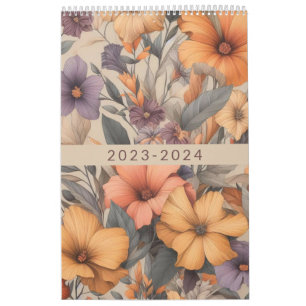 Blumige rustikale vintage elegante stilvolle kalender