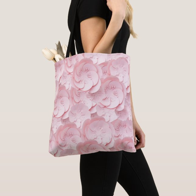 Blumige sanfte rosa Farben Tasche (Von Nahem)
