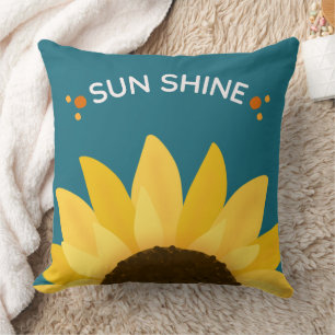 Blumige Sonnenblumen-Vibes Kissen