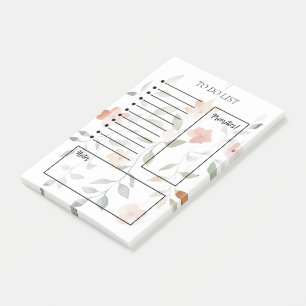Blumige To-Do-Liste Post-it Klebezettel