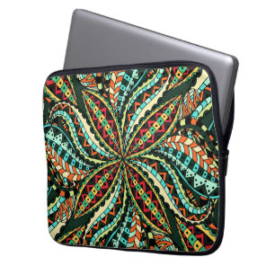 Blumige und glamouröse nahtlose stilvolle  laptopschutzhülle
