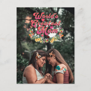 Blumige Weltbeste Mutter Postkarte