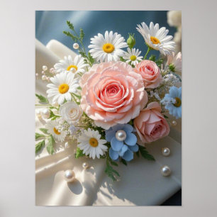 Blumige Zeitlose Eleganz trifft geflüsterten Roman Poster