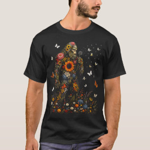 Blumiger Bigfoot bläst Löwenzahnblumen T-Shirt