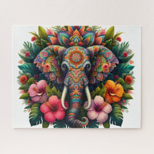 Blumiger Boho-Elefant
