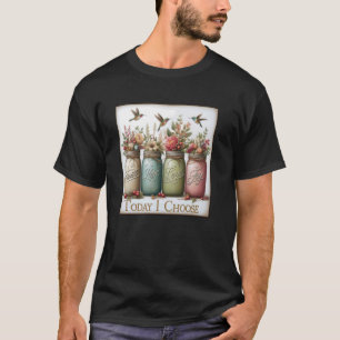 Blumiger Glaube Hoffnung Liebe Freude Mason Jar Vo T-Shirt