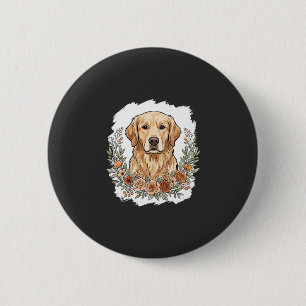 Blumiger Golden Retriever Sublimation Button