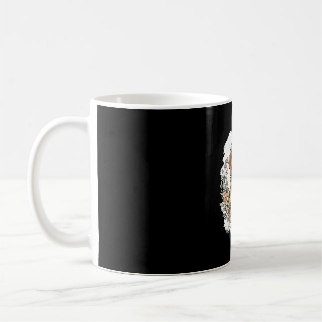 Blumiger Golden Retriever Sublimation Kaffeetasse (Links)