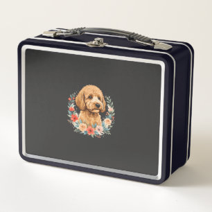 Blumiger Hund Runde Sublimation Metall Brotdose
