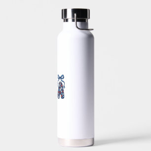 Blumiger USA-Bogen Patriotisches Vektordesign_1 Trinkflasche