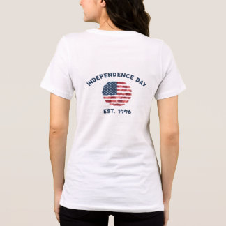 Blumiges amerikanisches Flagge zum 4. Juli 1776 Tri-Blend Shirt