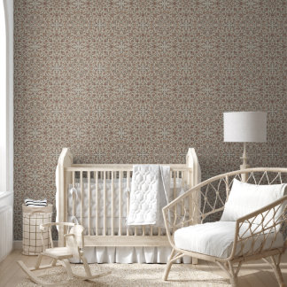 blumiges Beige Tapete