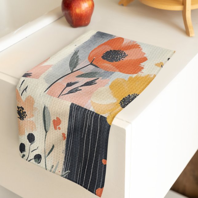 Blumiges Boho-Patchwork Geschirrtuch (Von Creator hochgeladen)