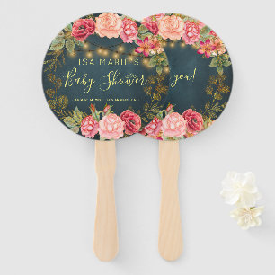 Blumiges Chic Rosen Baby Mädchen Shower Begrüßungs Fächer