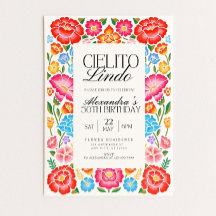 Blumiges Cielito Lindo Digital Geburtstagsfeier Me