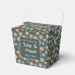 Blumiges Doodle-Dankeschön-Geschenk Geschenkschachtel