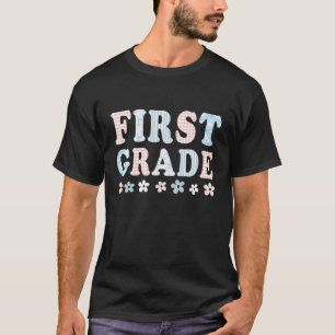 Blumiges Erste-Klasse-Erster-Schultag-Lehrer T-Shirt
