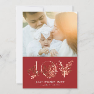 Blumiges Florales Weihnachten Traditionelles Rot F