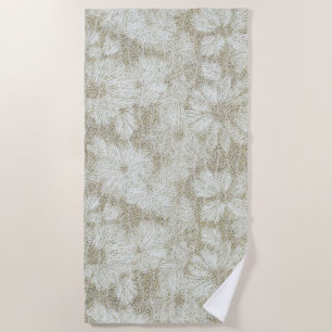 Blumiges Gänseblümchen samtige Creme-Textur Strandtuch