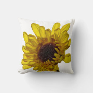 Blumiges Gelb-Gold-Blumen-Abstrakt-Geschenk Kissen