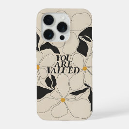 Blumiges Handyhülle – Minimal Selbstliebe iPhone 15 Pro Hülle