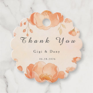 Blumiges Hochzeitsgeschenk-Tag Geschenkanhänger