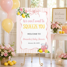 Blumiges Kann nicht warten, um Zitronen-Baby-Party