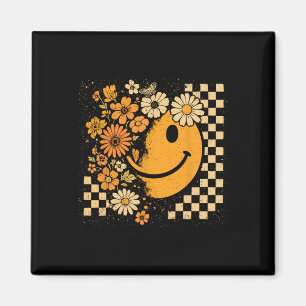 Blumiges Lächelgesicht Halloween Gruselige Stimmun Magnet