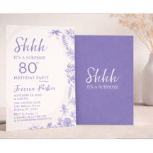 Blumiges Lavendelblau 80. Geburtstag