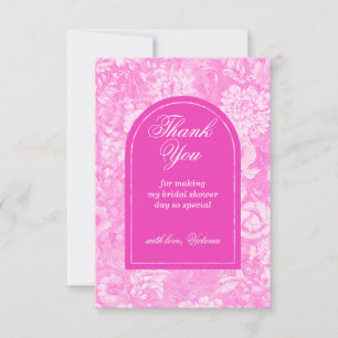 Blumiges Magenta-Rosa-Brautjunggesellinnenabschied Dankeskarte