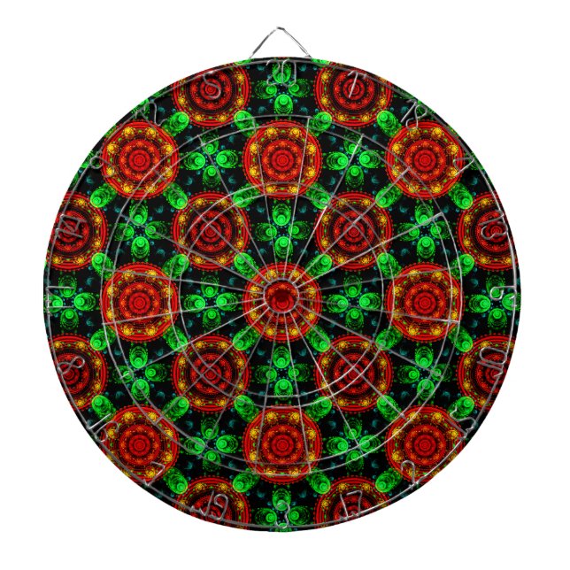 Blumiges modernes Boho-elegantes abstraktes Muster Dartscheibe (vorne)