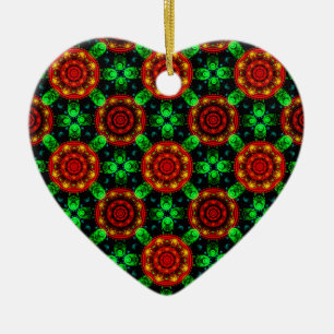 Blumiges modernes Boho-elegantes abstraktes Muster Keramik Ornament
