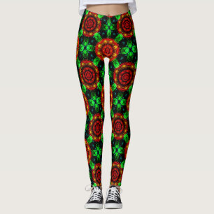Blumiges modernes Boho-elegantes abstraktes Muster Leggings