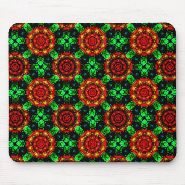 Blumiges modernes Boho-elegantes abstraktes Muster Mousepad (Vorne)