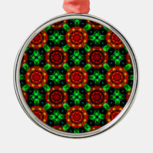 Blumiges modernes Boho-elegantes abstraktes Muster Ornament Aus Metall