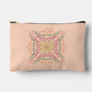 Blumiges Pfirsich Kaleidoskop Schrift Beste Mama Zubehörtasche