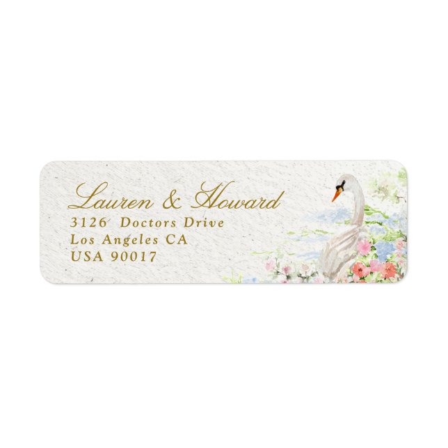 Blumiges romantisches Schwan-Chic-Hochzeits Absend (Vorne)