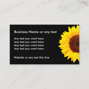 Blumiges Sonnenblumen-Design Visitenkarte