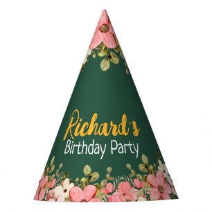 Blumiges Süßes Welpen Kinder Geburtstag Partyhütchen