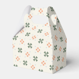 Blumiges und blättriges geometrisches Fliesenmuste Geschenkschachtel