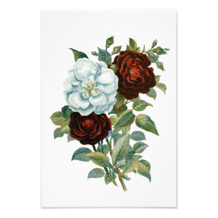 Blumiges und elegantes Vintage-Bouquet Fotodruck