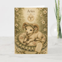 Blumiges Vintage-Essenz-Zodiac-Aries