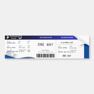 Bluntline-Boarding-Pass (S1E1) Autoaufkleber