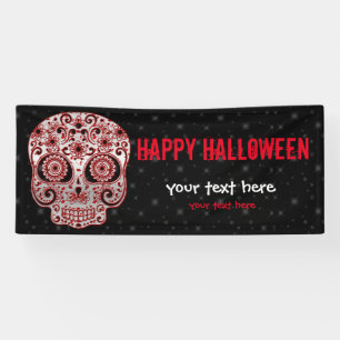 Bluody Sugar Skull * wählen Sie Hintergrundfarbe Banner