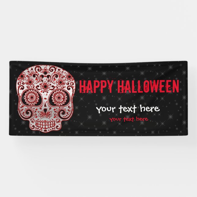 Bluody Sugar Skull * wählen Sie Hintergrundfarbe Banner (Horizontal)