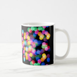 Blurende Weihnachtsbeleuchtung Kaffeetasse