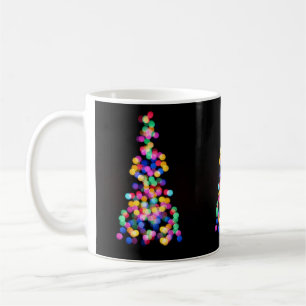 Blurende Weihnachtsbeleuchtung Kaffeetasse