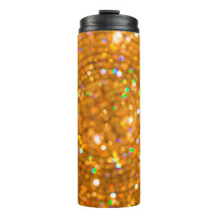 Blurred bokeh Weihnachten goldener Luxus. Thermosbecher