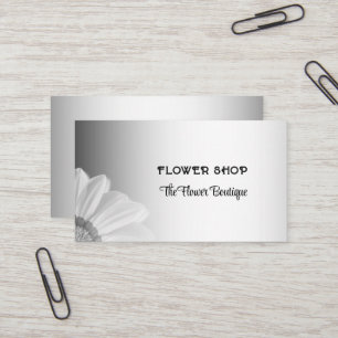 Blurred Grey Background Blurred Gerbera Blume Visitenkarte